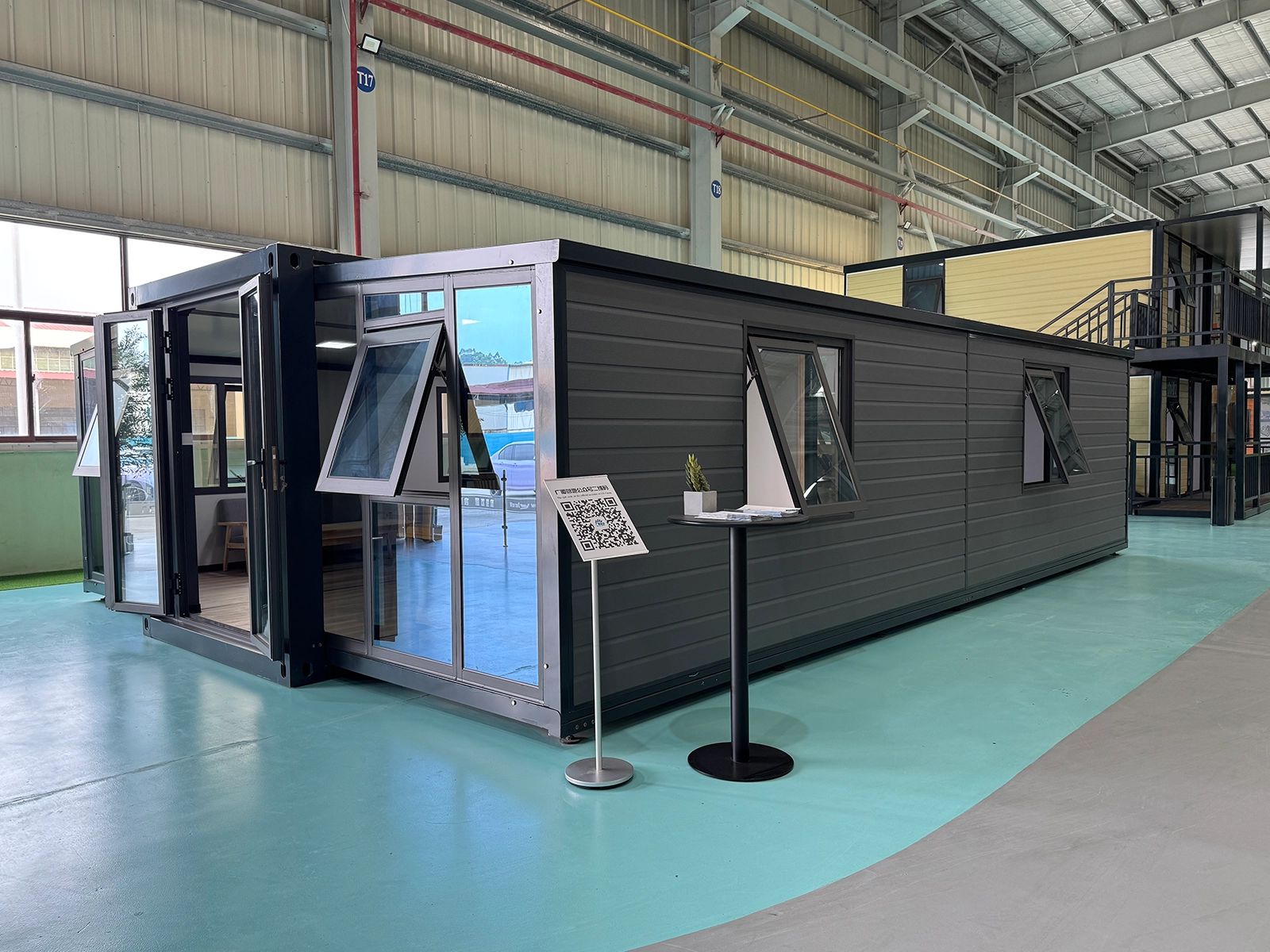 Folded view of 30ft Expandable Container House for transport