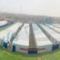 Temporary modular housing camp in the Philippines built by GS Housing for post-typhoon recovery
