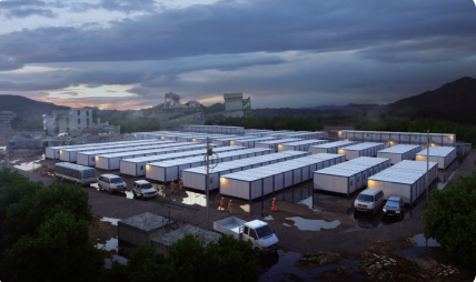 Dual-wing expandable unit functioning as emergency relief clinic Expandable dual-wing clinic deployed for emergency medical support