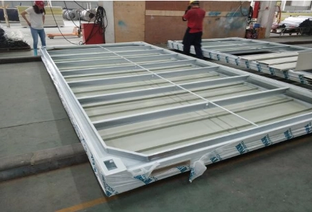 container house hidden downspout corner post design