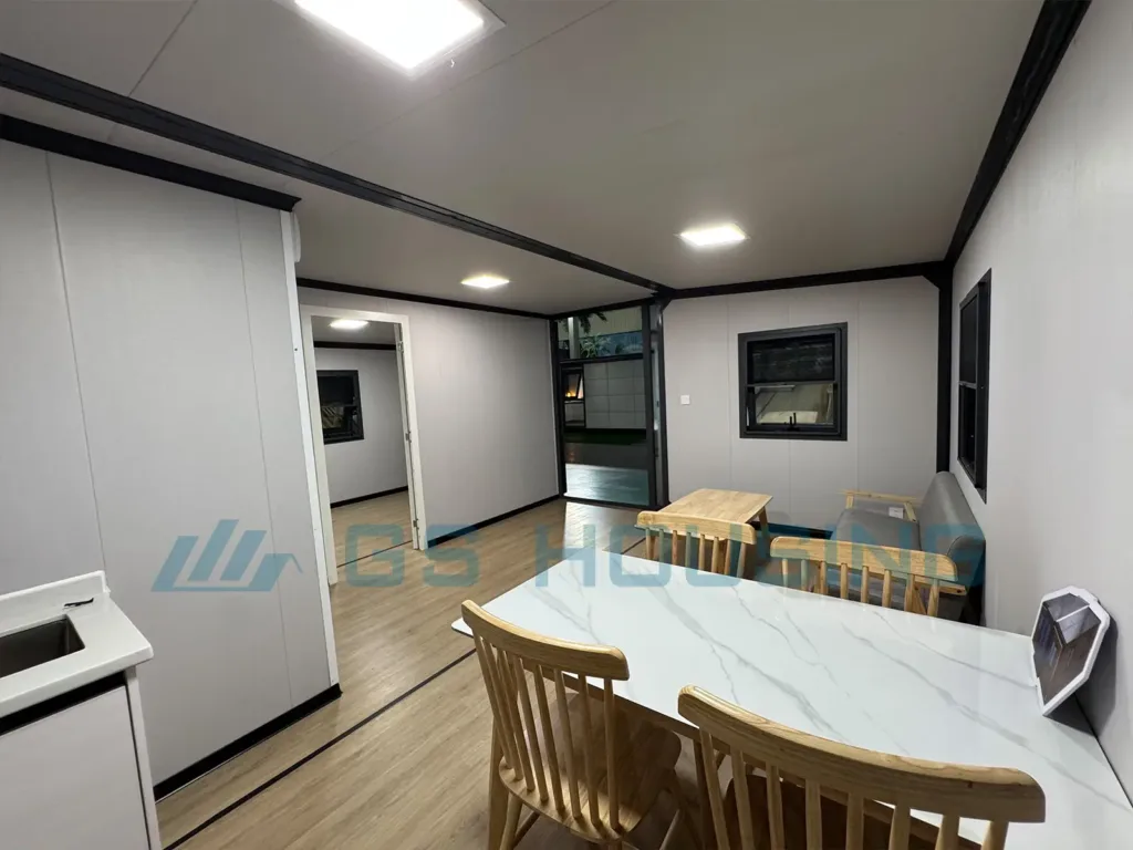 Interior of 20ft expandable container crew housing