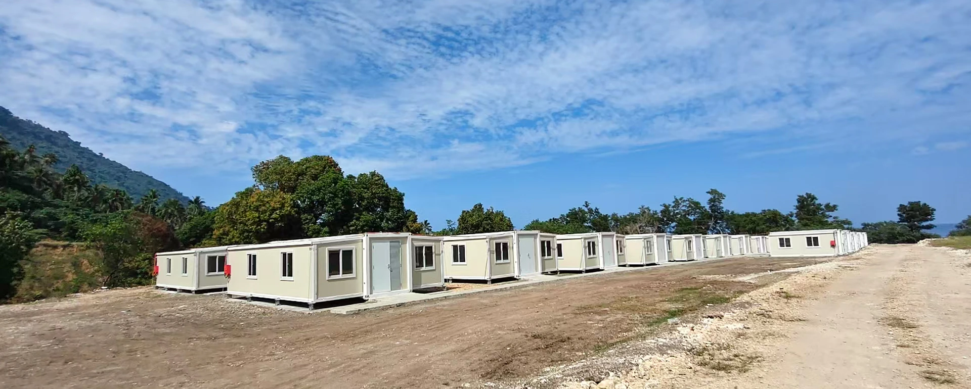 Expandable container house applications for labor camps mining projects and emergency housing