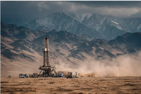 The harsh weather conditions at the oilfield