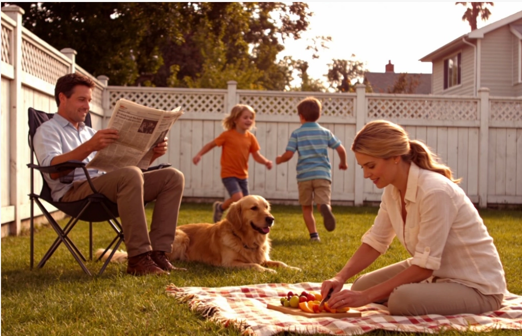 Quiet backyard space before adding an ADU