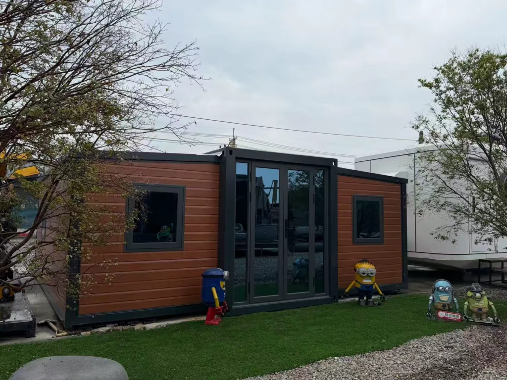 Aruba Expandable Container House Project--GS Housing 11 20ft expandable container house outdoor showroom in Taiwan