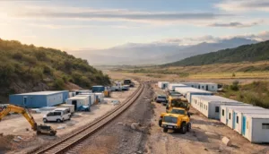 Modular worker housing for infrastructure construction camps in South America