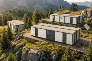 Container housing solutions used in eco resort projects for scalable rental income and phased expansion