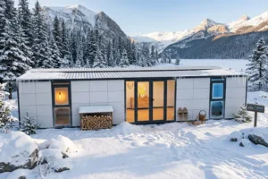 snow load roof design for expandable container house in cold climate