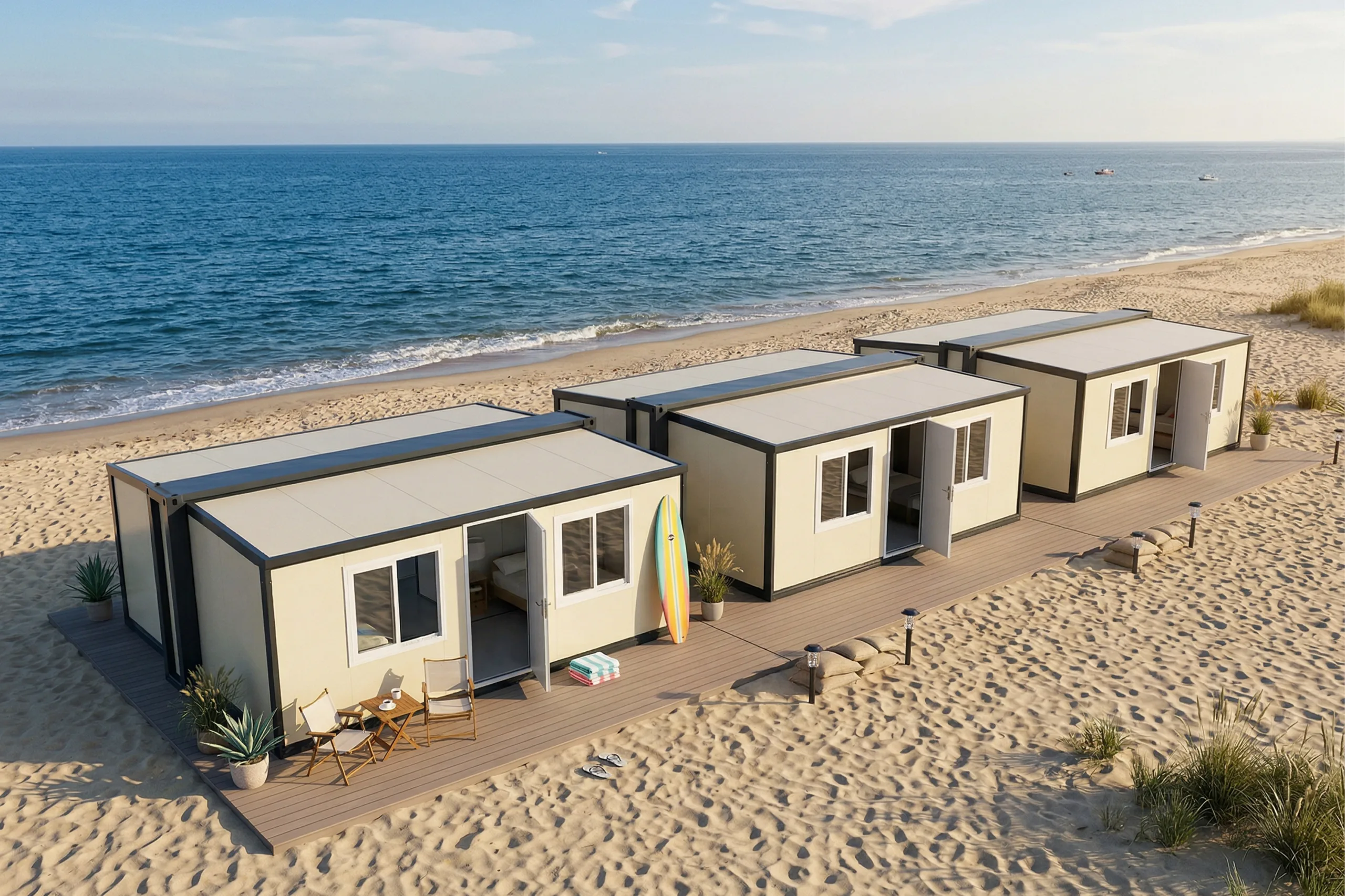 700 Small Expandable Container House for beach resort cabin