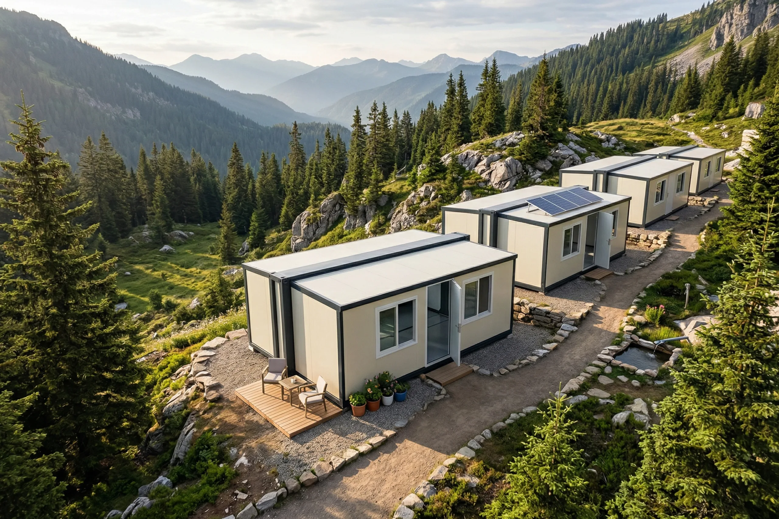 700 Small Expandable Container House for remote area housing and site office