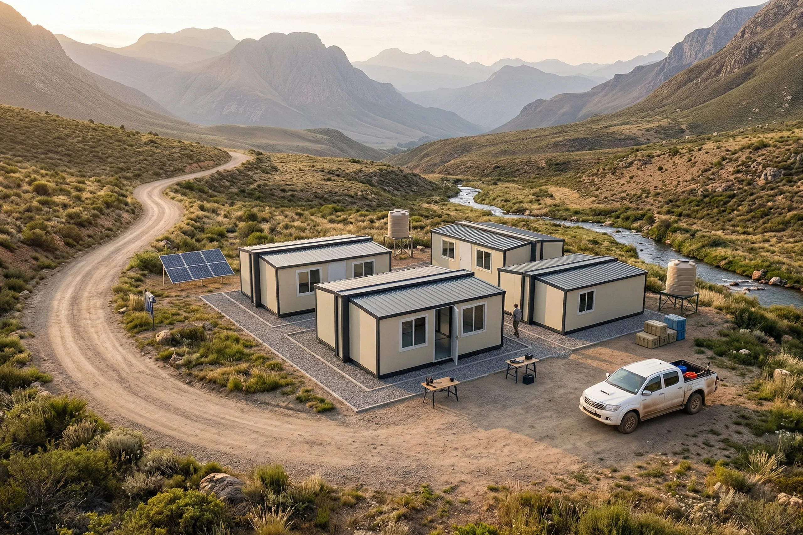 700 Small Expandable Container House for remote area housing and site office