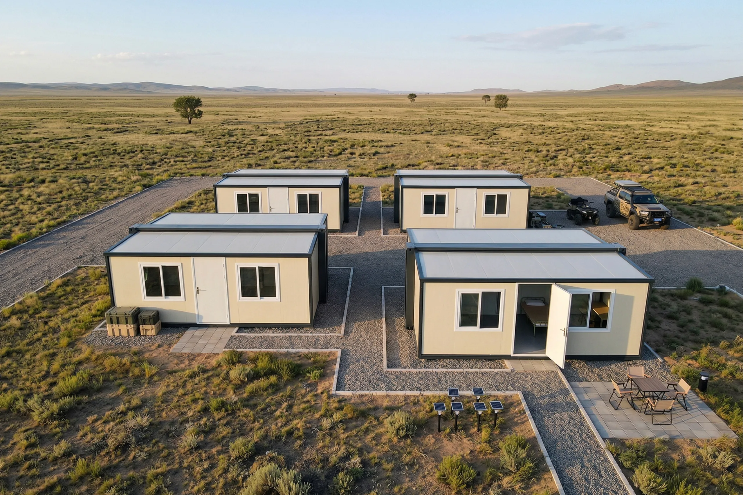 700 Small Expandable Container House for remote area housing and site office