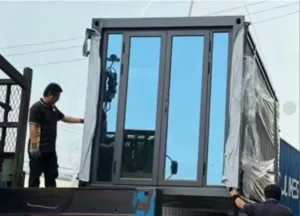 Are Modular ADUs a Good Investment in 2026? ROI, Scalability & Business Models 4 Folded expandable modular ADU unit prepared for efficient transport to US project sitesprojects