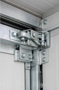 Mechanical locking system diagram for typhoon resistant expandable container house